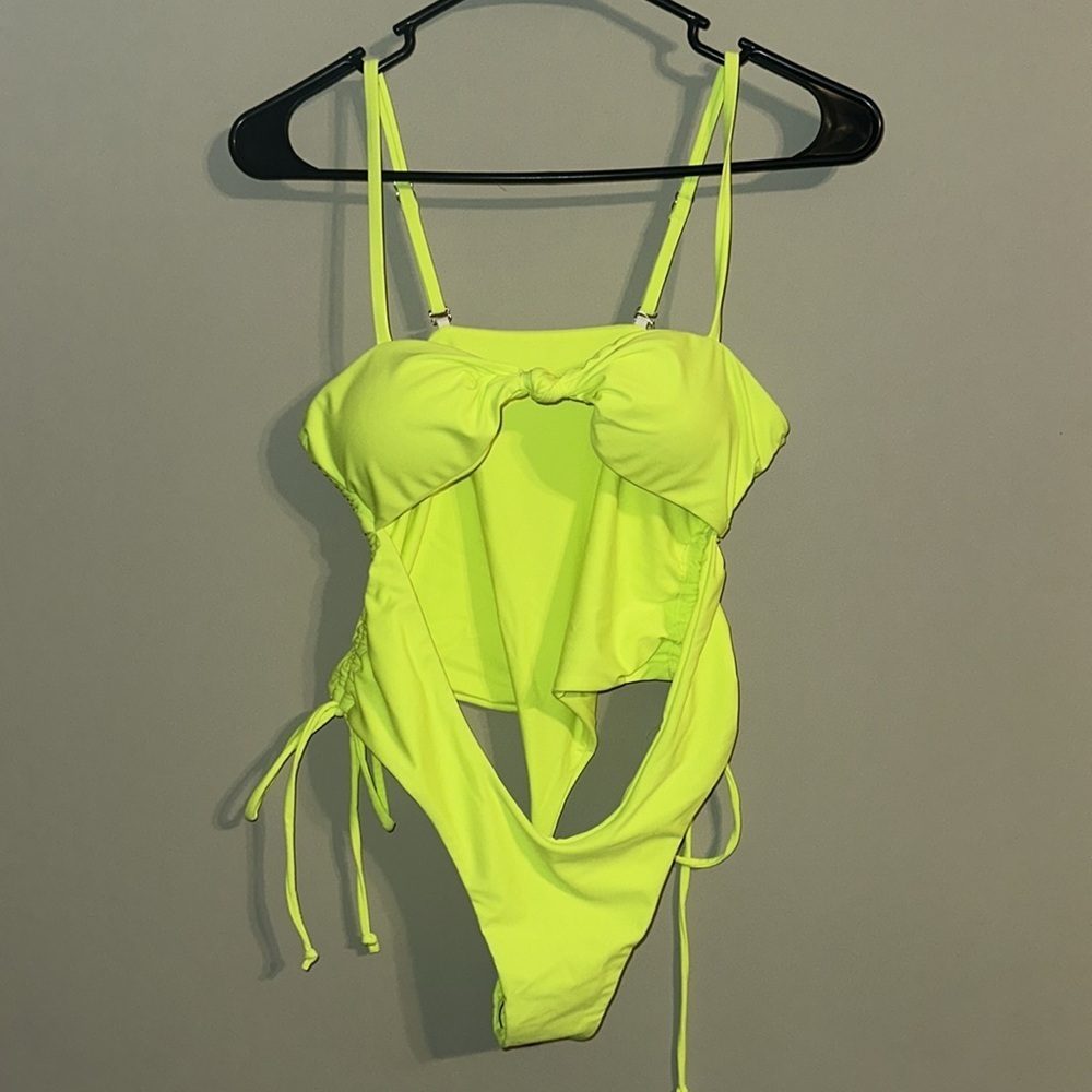 NWT mermaid swimwear neon one piece L - Picture 2 of 9